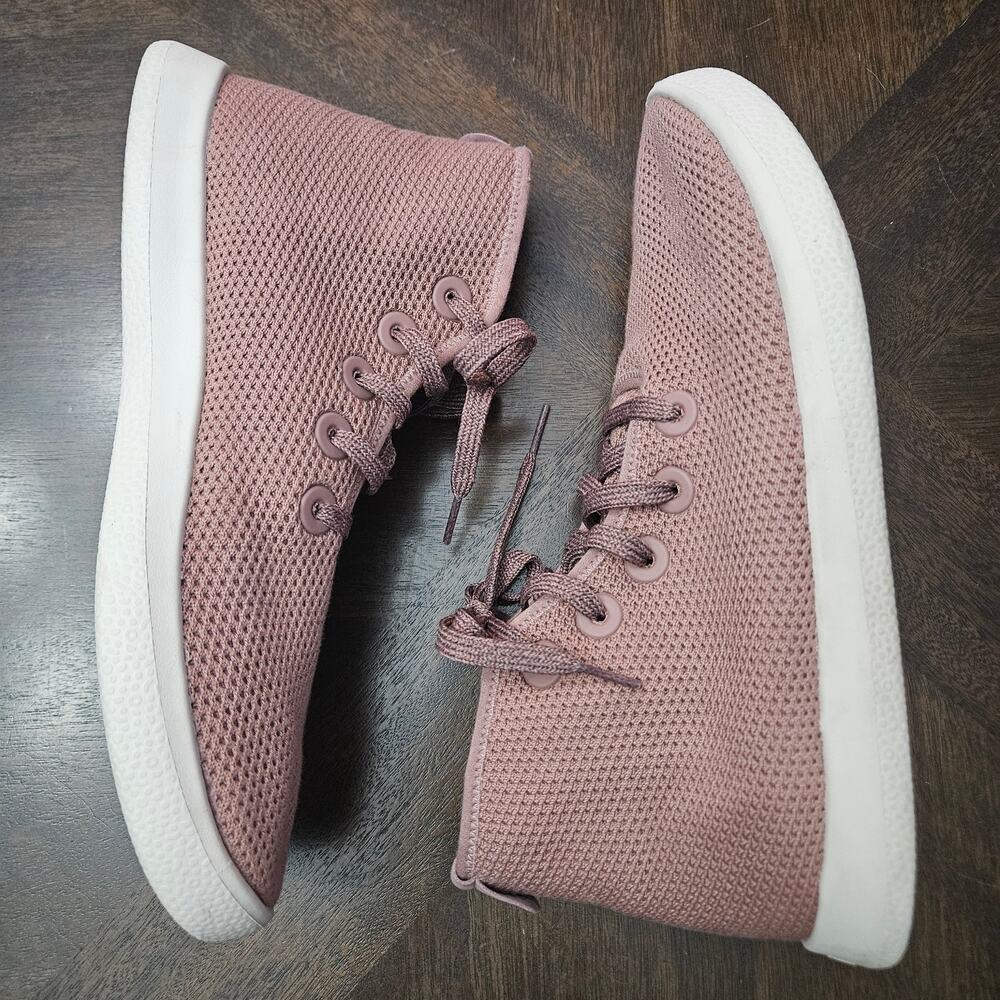 Allbirds TT‎ Tree Topper High Top Lace-Up Knit Sneakers Womens 11 Mauve Purple